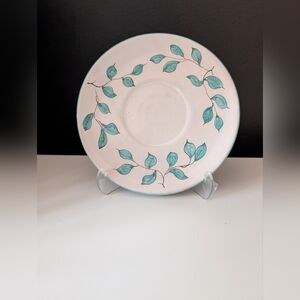 Vintage 6.75" Hand-Painted and Numbered Peasant Village Vine Tea Plate